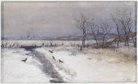 KT 1989 010
<br/>
Winterlandschap
<br/>
<em>Heijl, Marinus (1836-1931)</em>